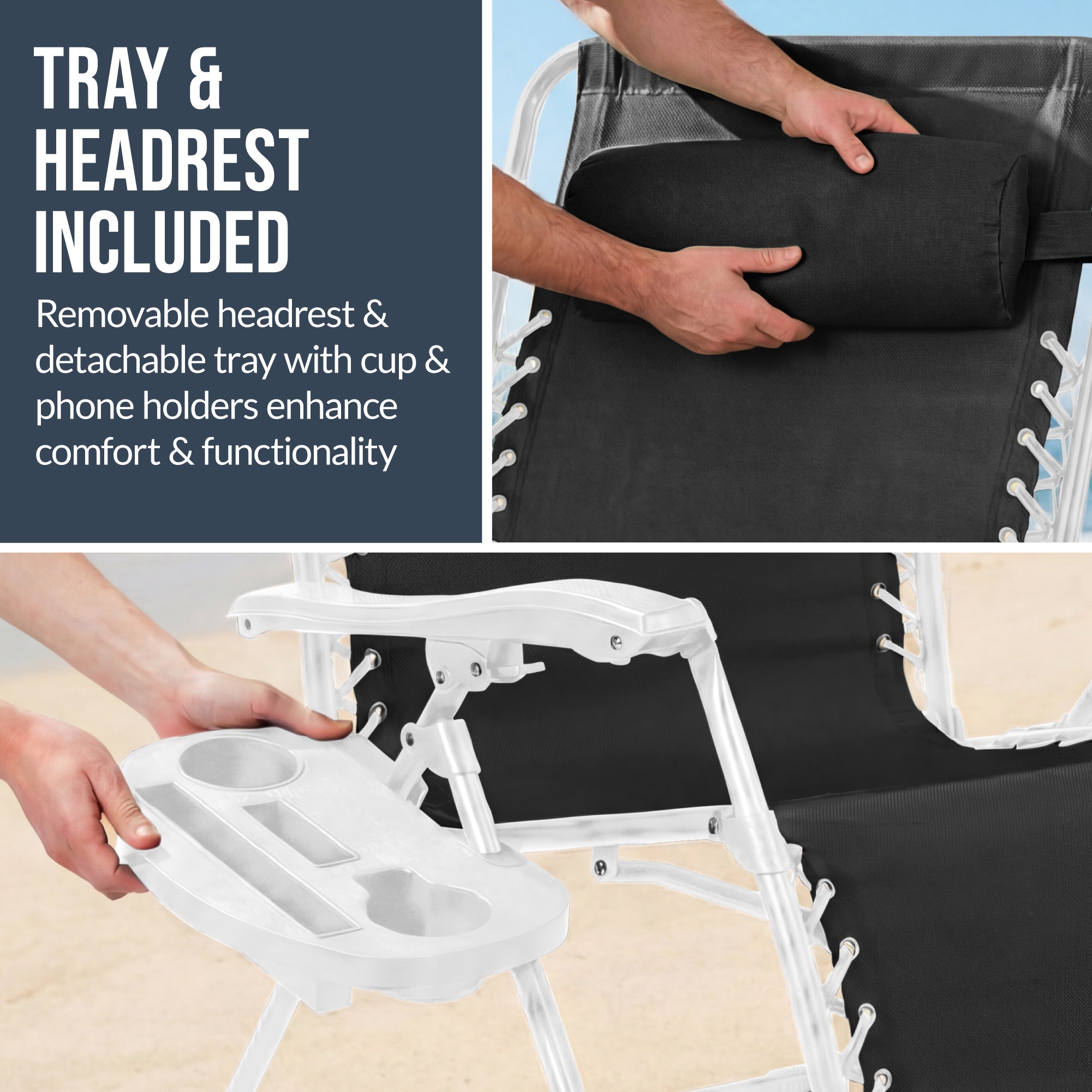 Two-Pack Ultra-Wide Adjustable Zero-Gravity Patio Recliners
