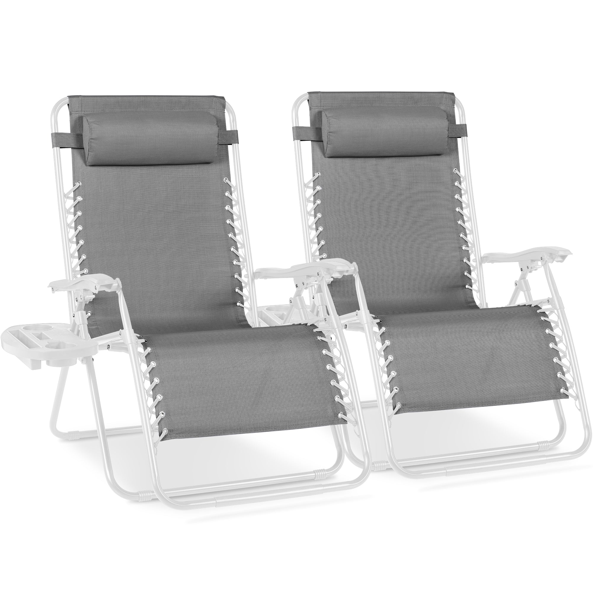 Two-Pack Ultra-Wide Adjustable Zero-Gravity Patio Recliners