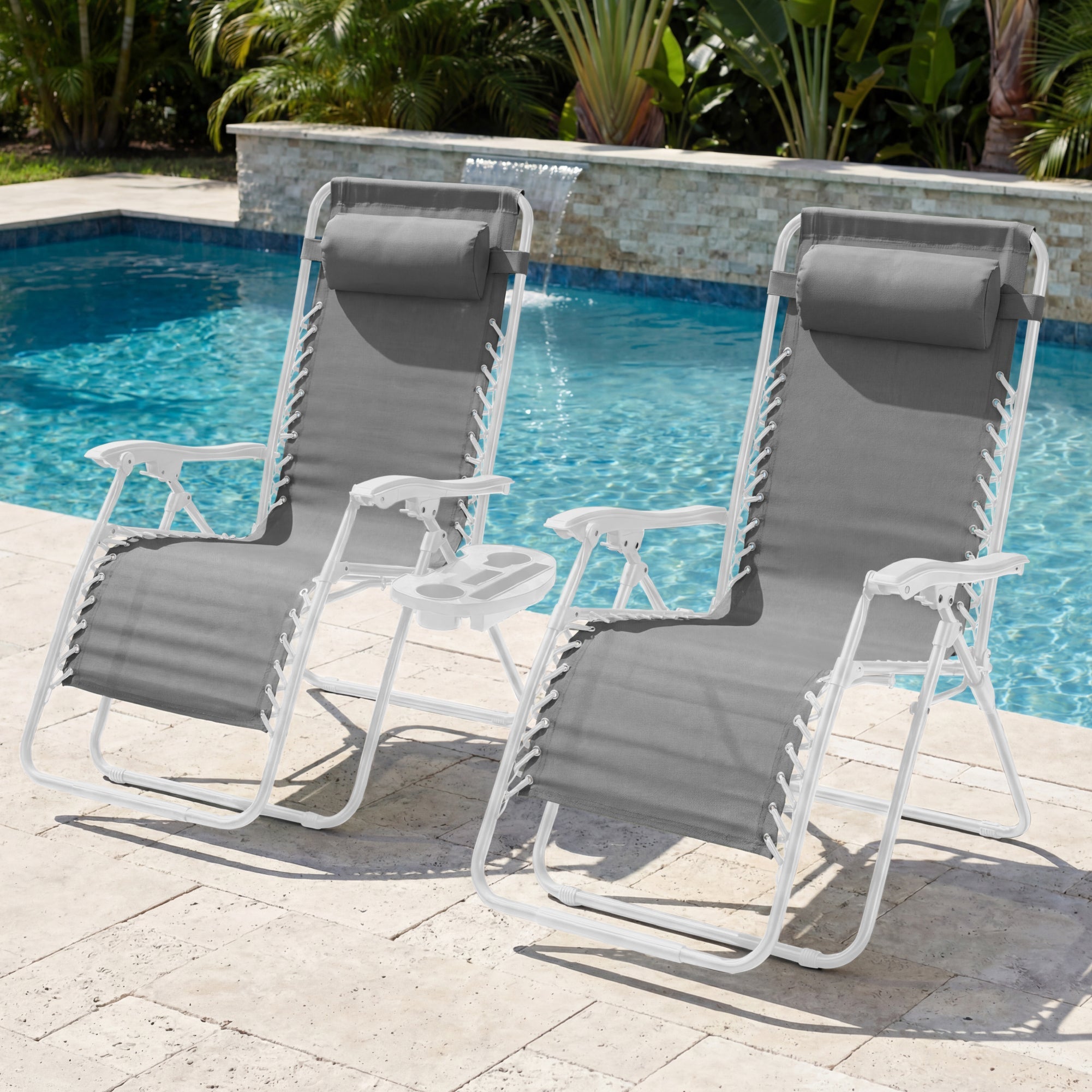 Two-Pack Ultra-Wide Adjustable Zero-Gravity Patio Recliners