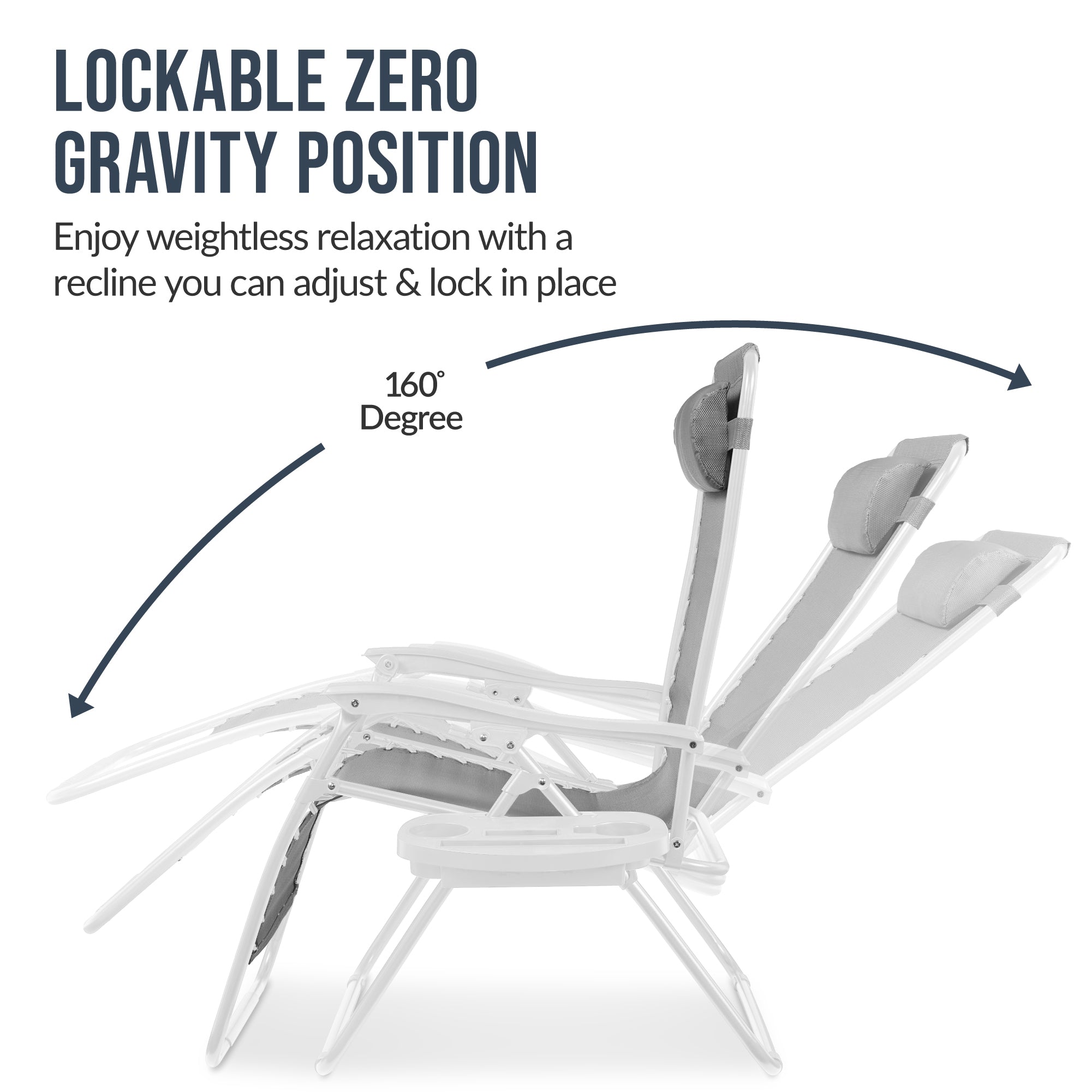 Two-Pack Ultra-Wide Adjustable Zero-Gravity Patio Recliners