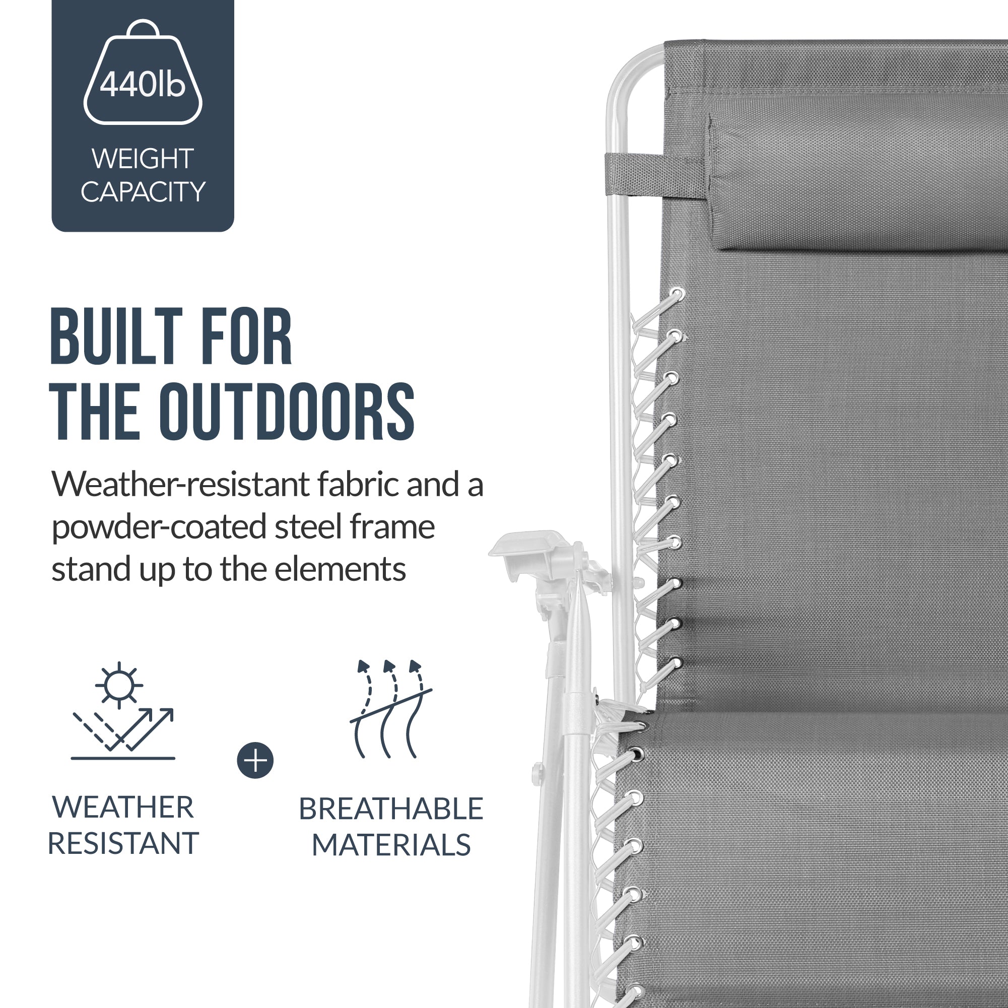 Two-Pack Ultra-Wide Adjustable Zero-Gravity Patio Recliners