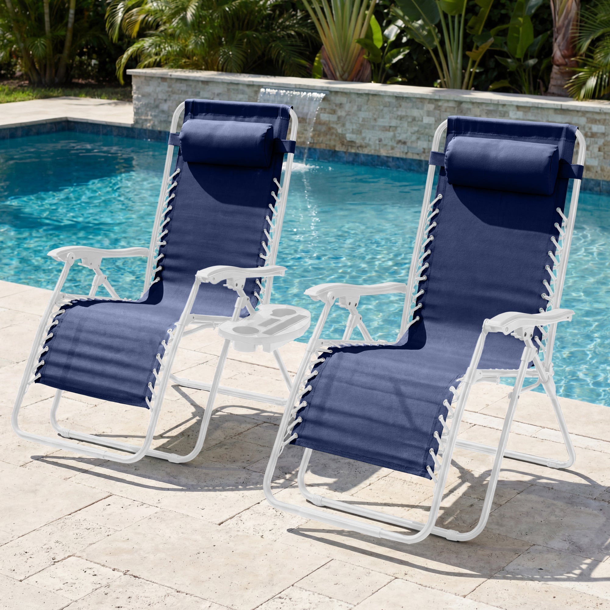 Two-Pack Ultra-Wide Adjustable Zero-Gravity Patio Recliners
