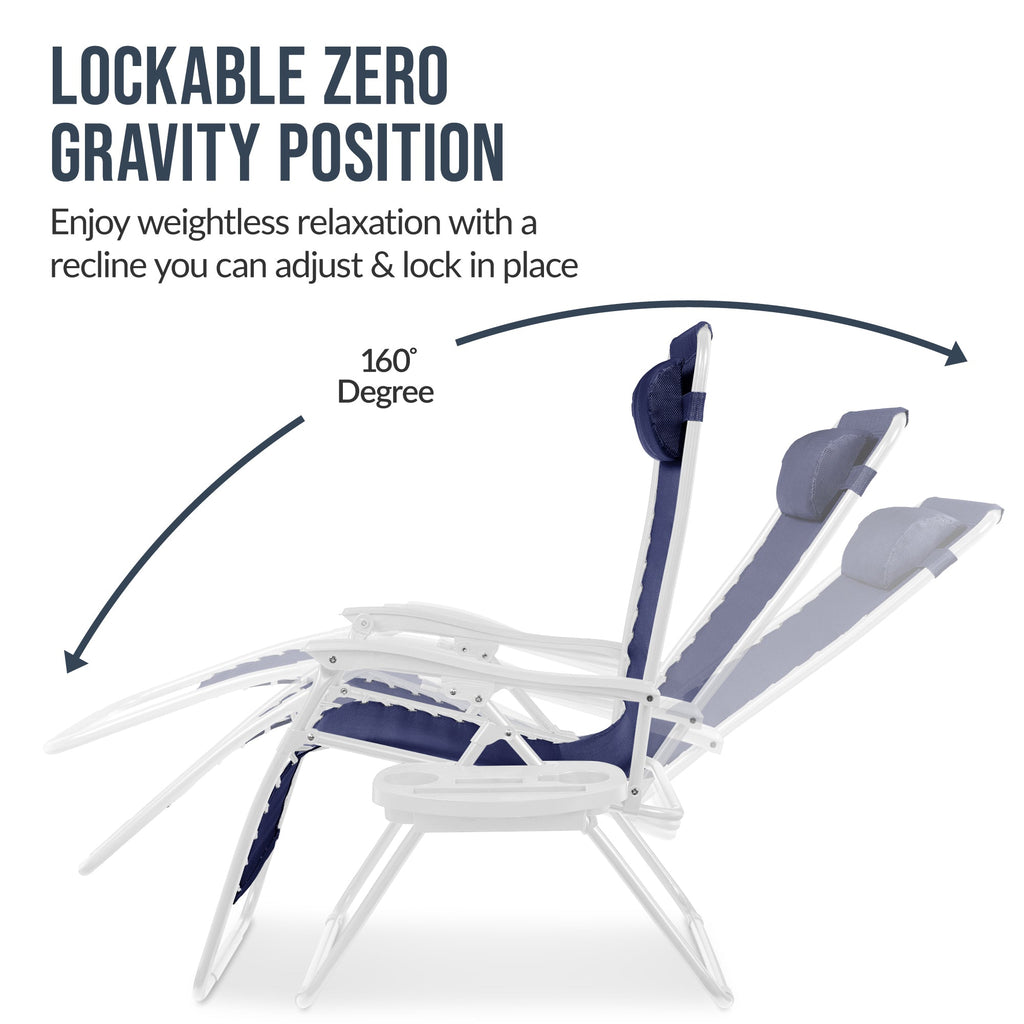 Two-Pack Ultra-Wide Adjustable Zero-Gravity Patio Recliners