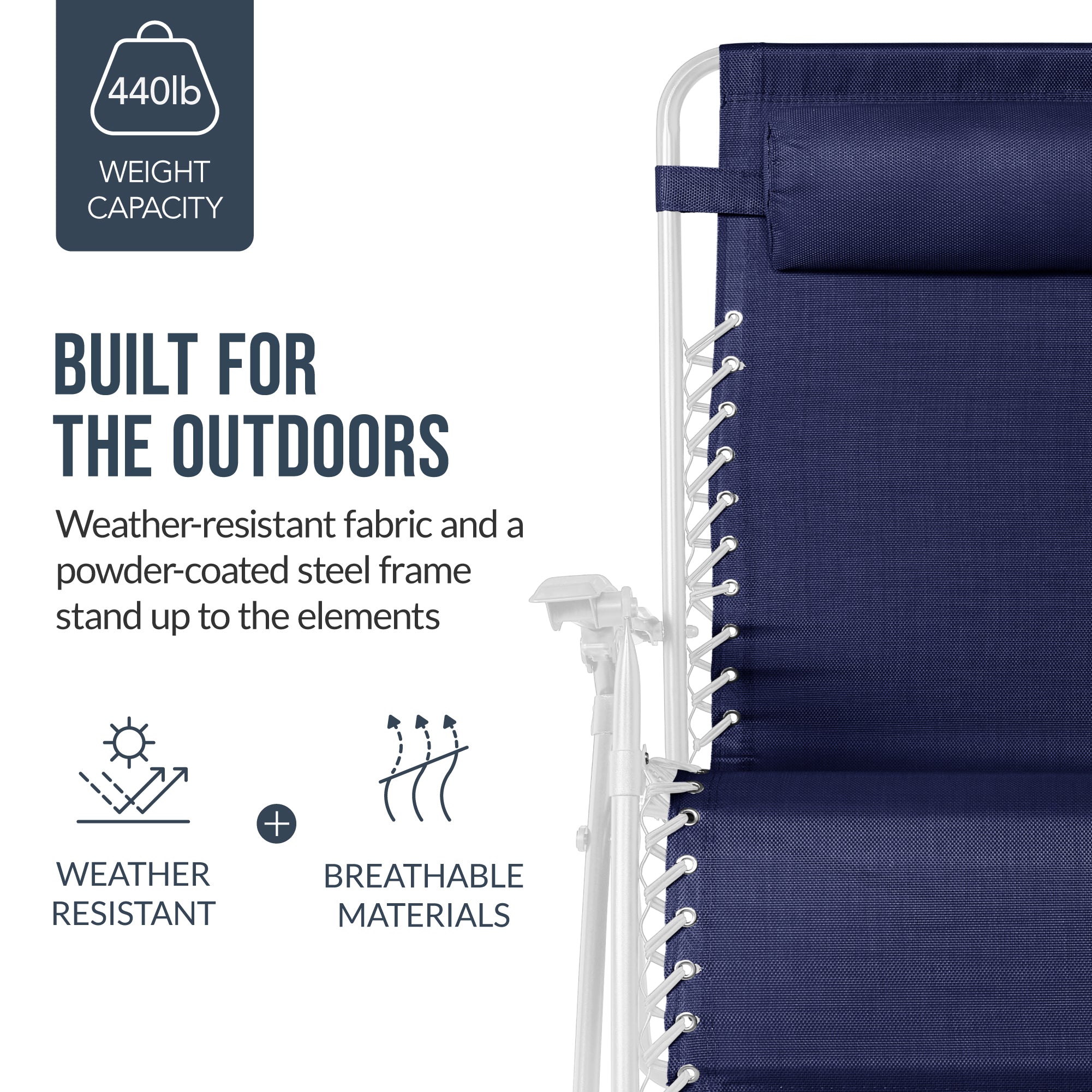 Two-Pack Ultra-Wide Adjustable Zero-Gravity Patio Recliners