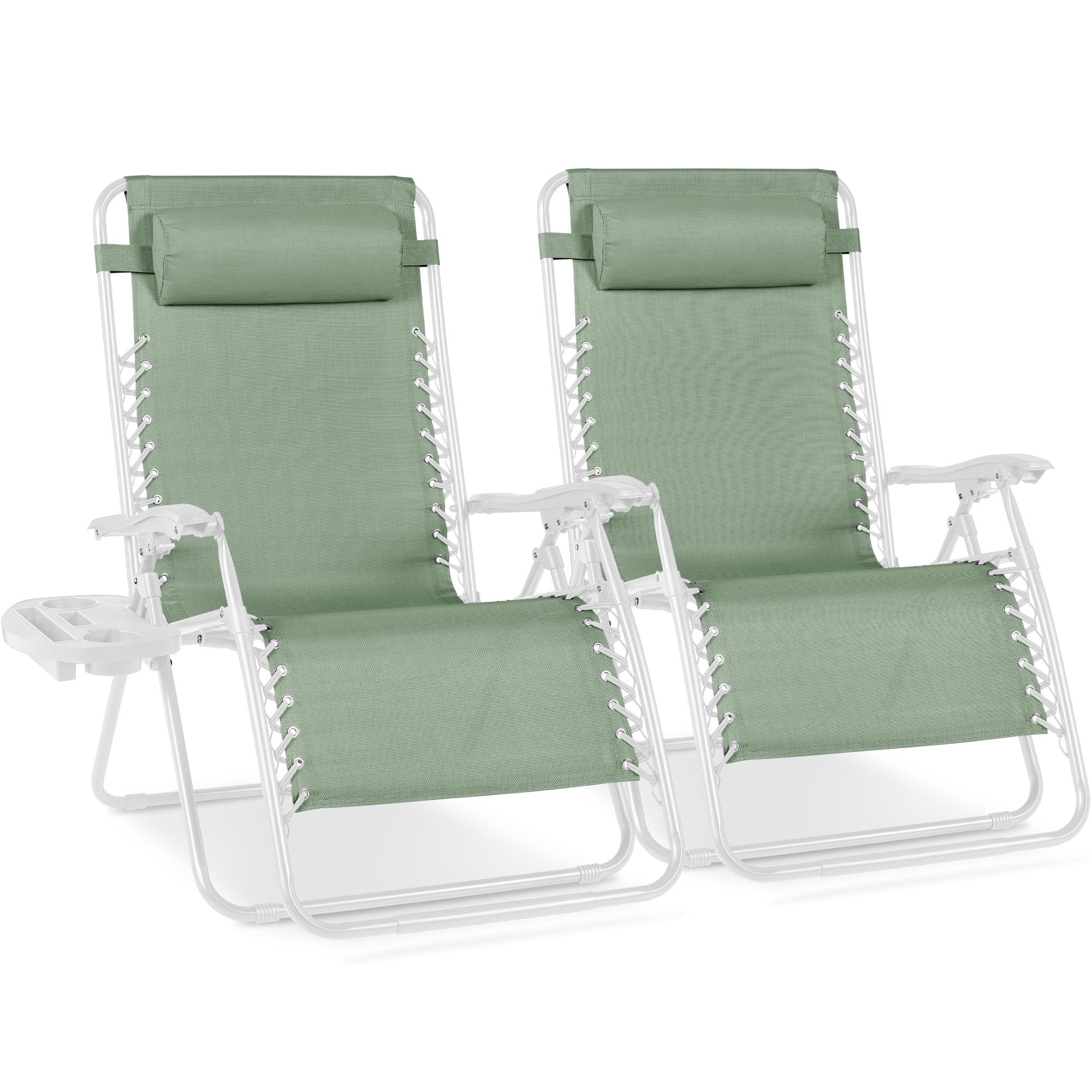Two-Pack Ultra-Wide Adjustable Zero-Gravity Patio Recliners