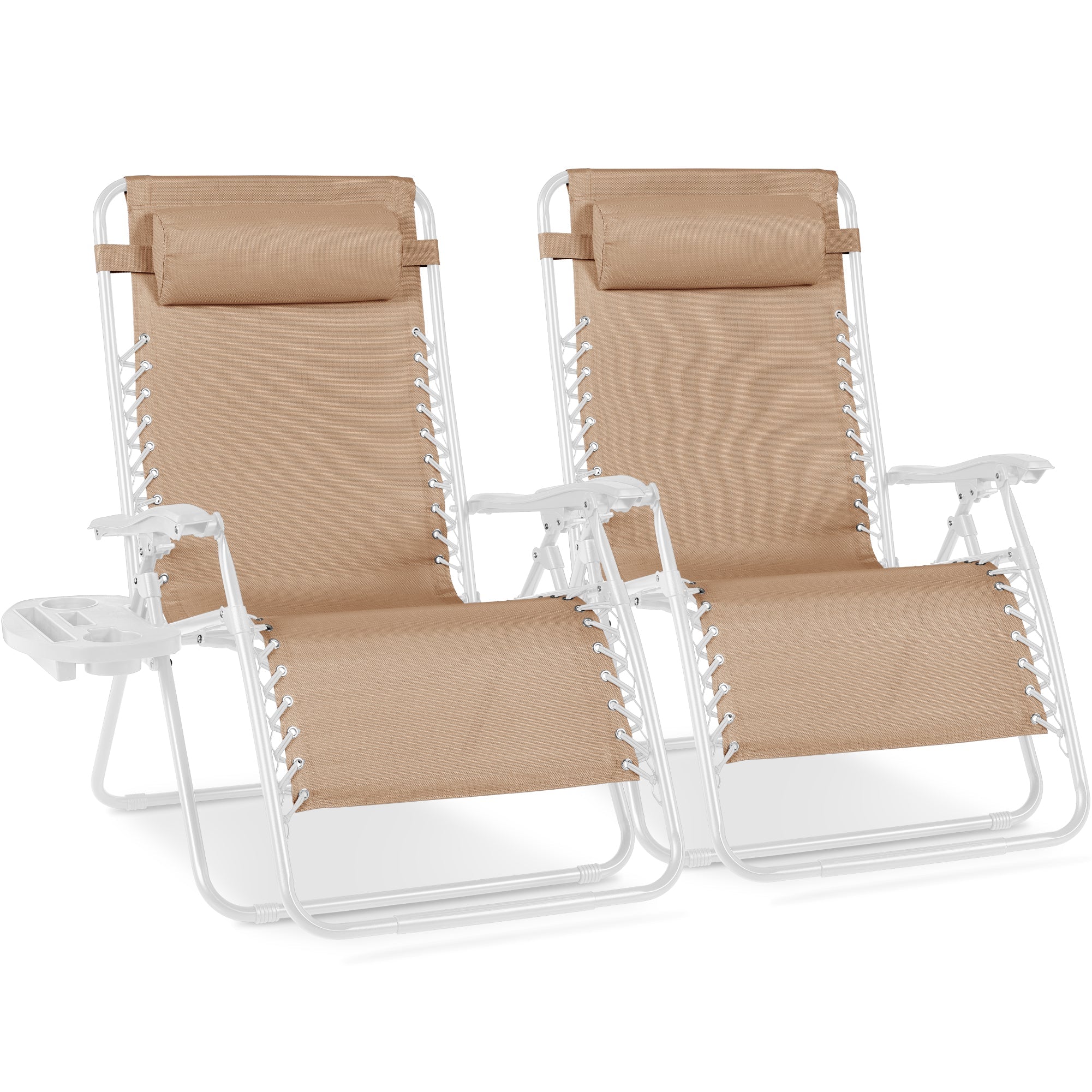Two-Pack Ultra-Wide Adjustable Zero-Gravity Patio Recliners