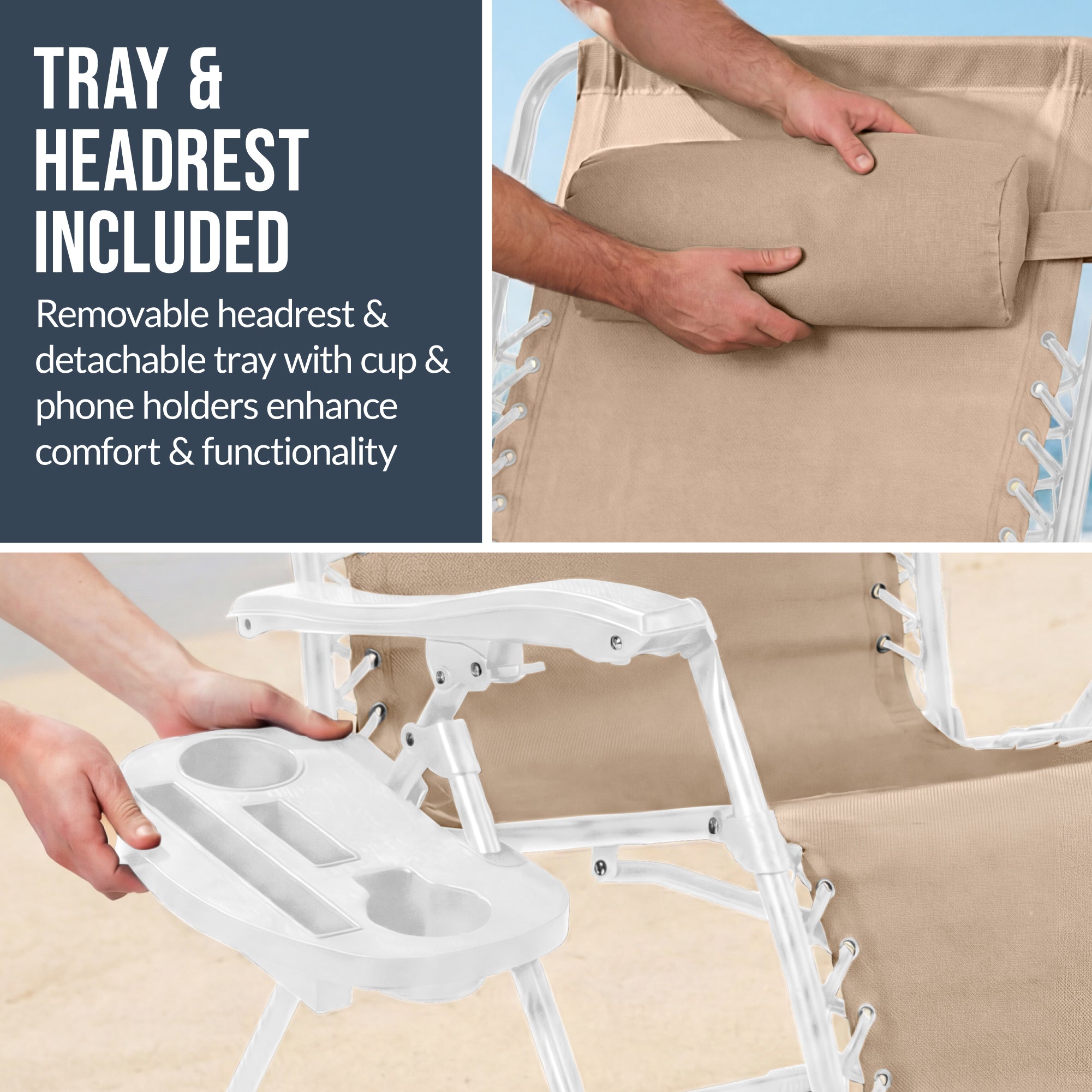 Two-Pack Ultra-Wide Adjustable Zero-Gravity Patio Recliners