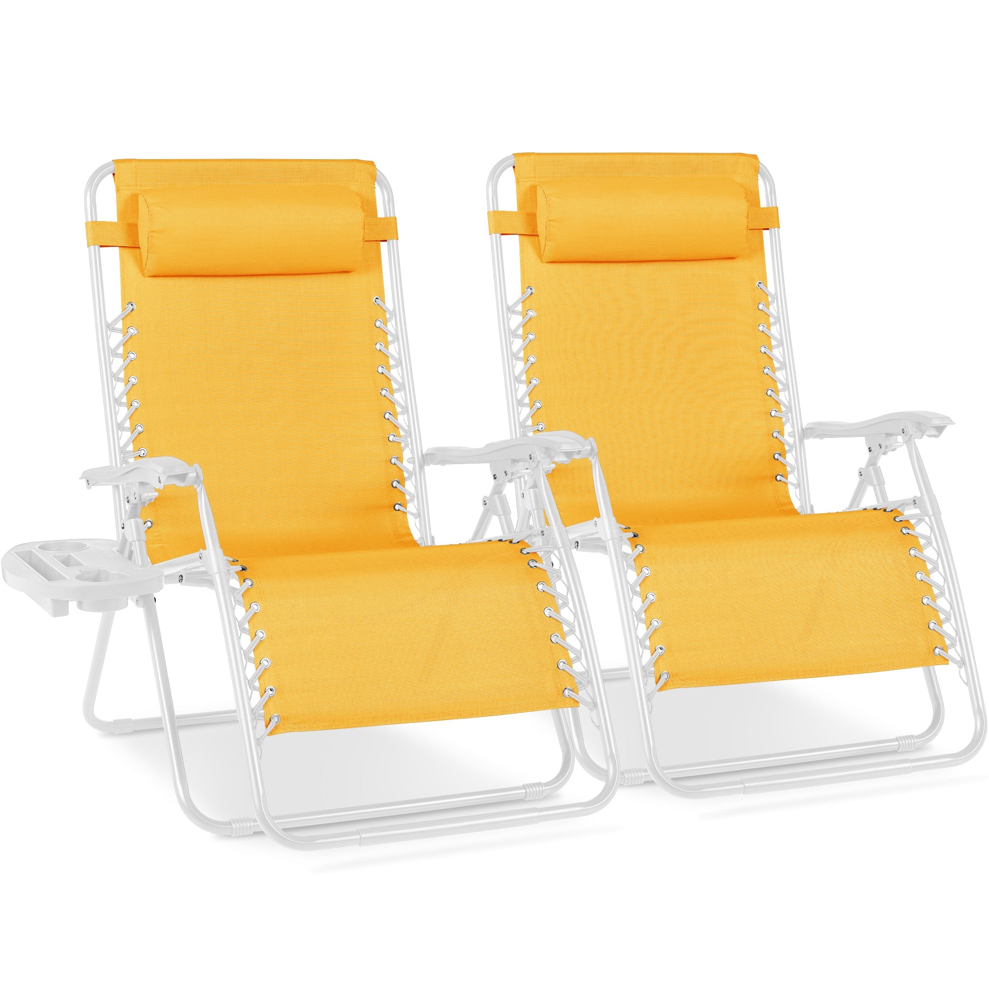 Two-Pack Ultra-Wide Adjustable Zero-Gravity Patio Recliners