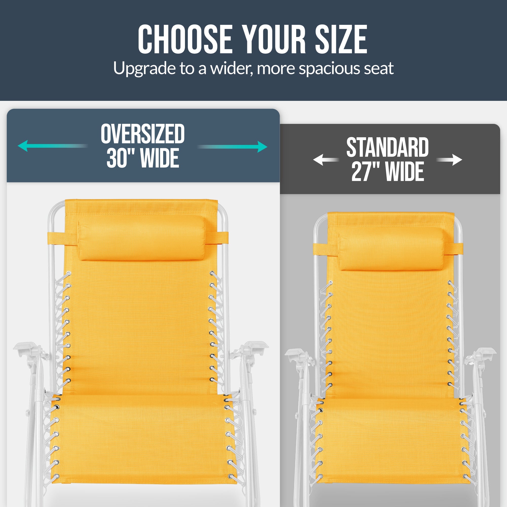 Two-Pack Ultra-Wide Adjustable Zero-Gravity Patio Recliners