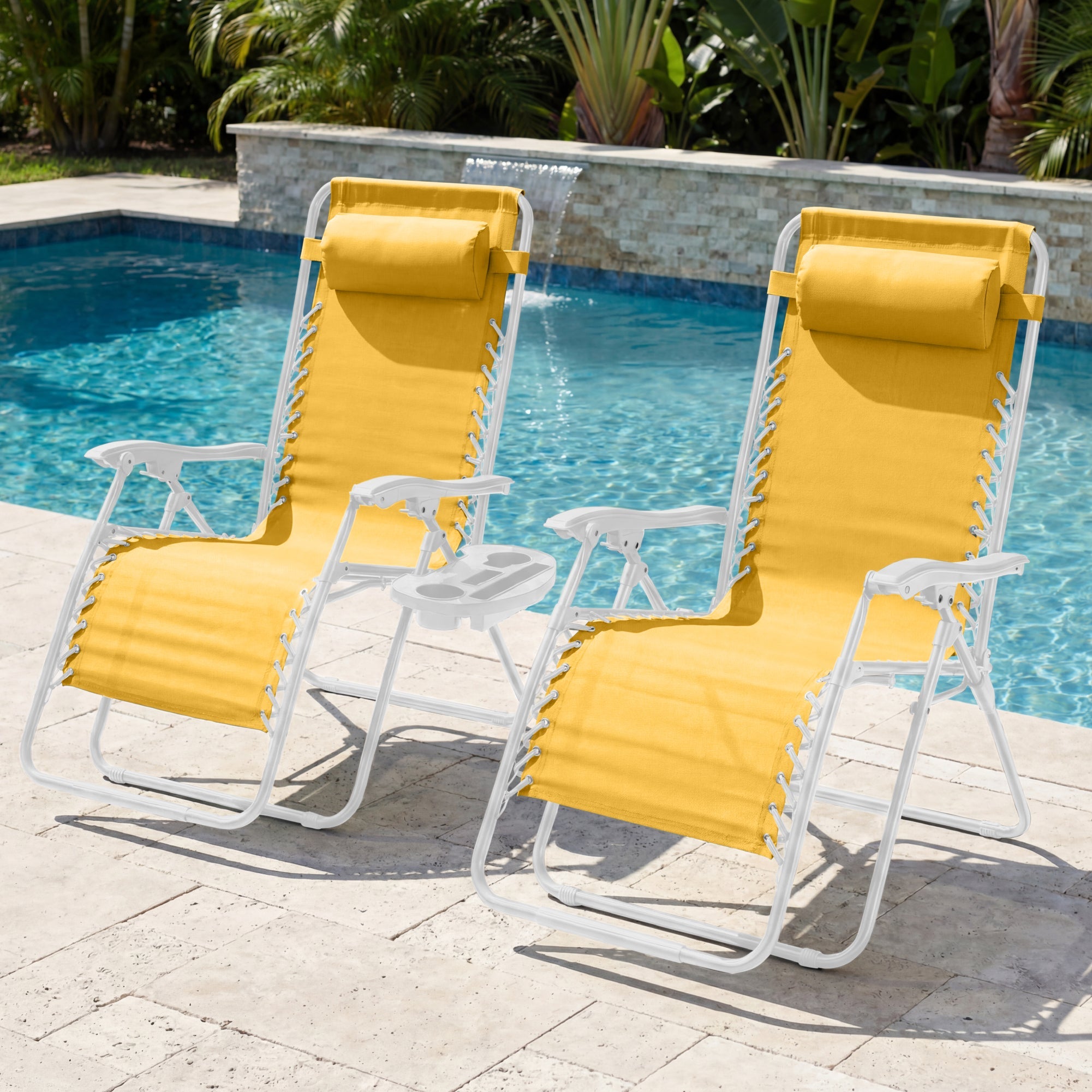 Two-Pack Ultra-Wide Adjustable Zero-Gravity Patio Recliners