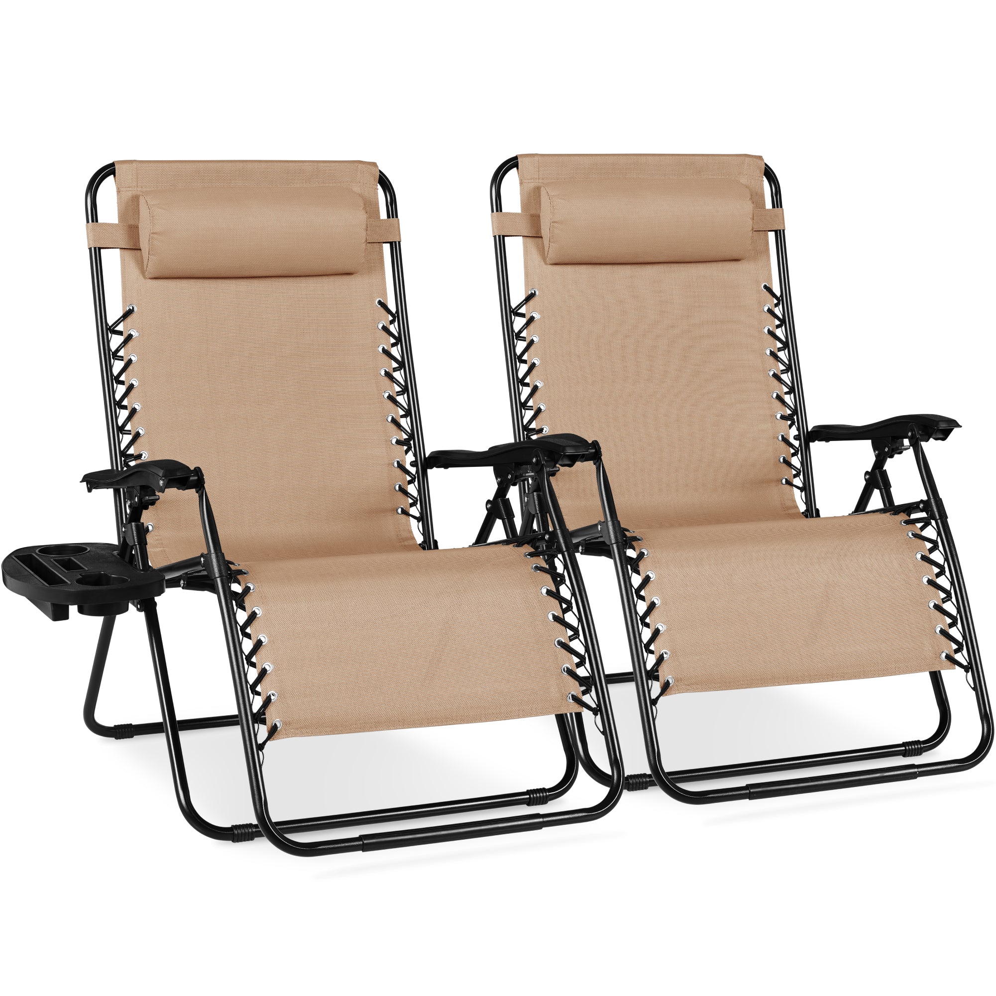 Two-Pack Ultra-Wide Adjustable Zero-Gravity Patio Recliners
