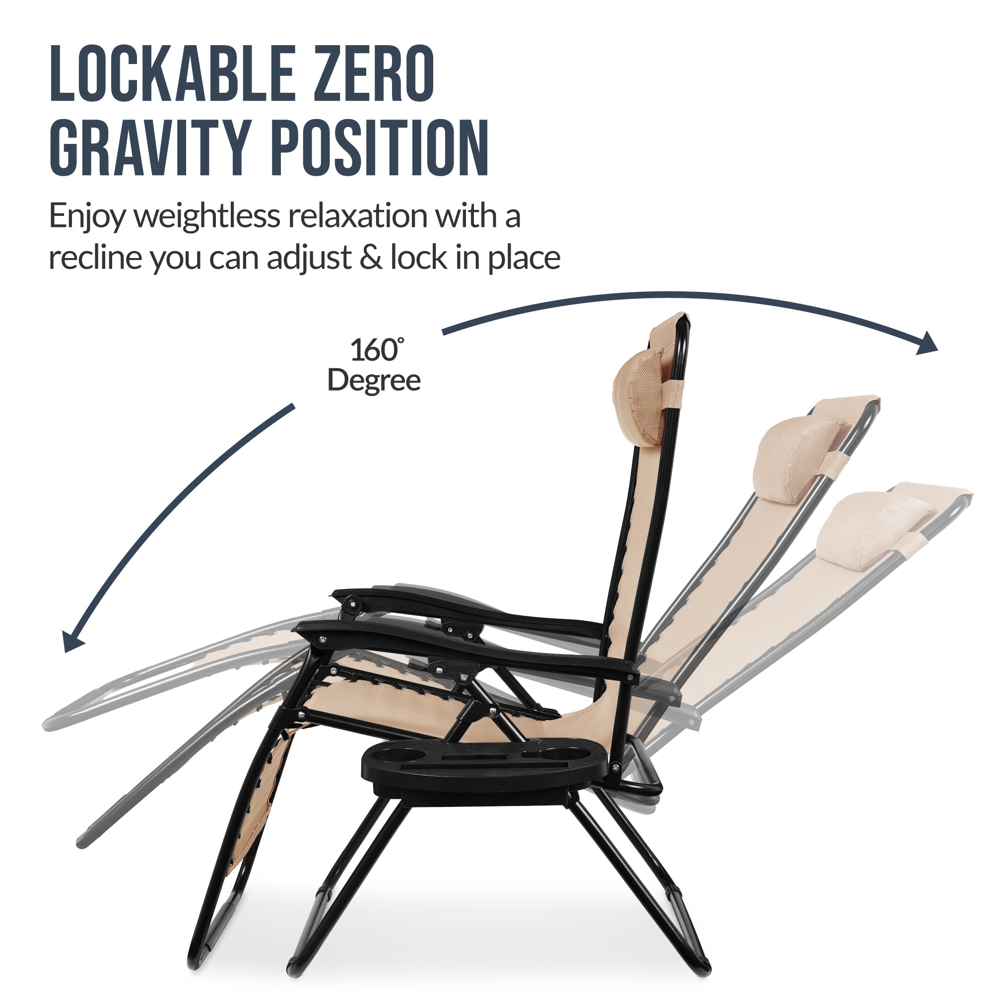 Two-Pack Ultra-Wide Adjustable Zero-Gravity Patio Recliners