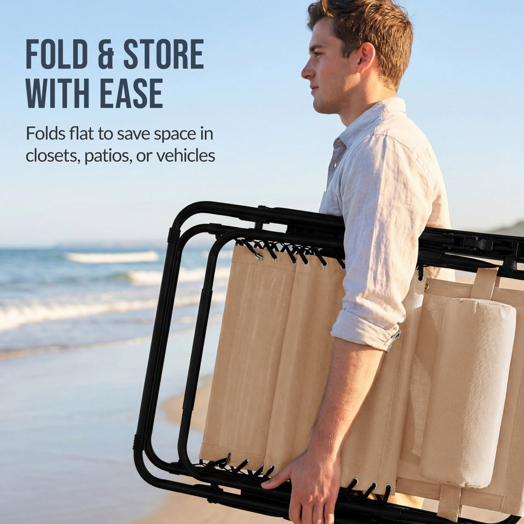 Two-Pack Ultra-Wide Adjustable Zero-Gravity Patio Recliners