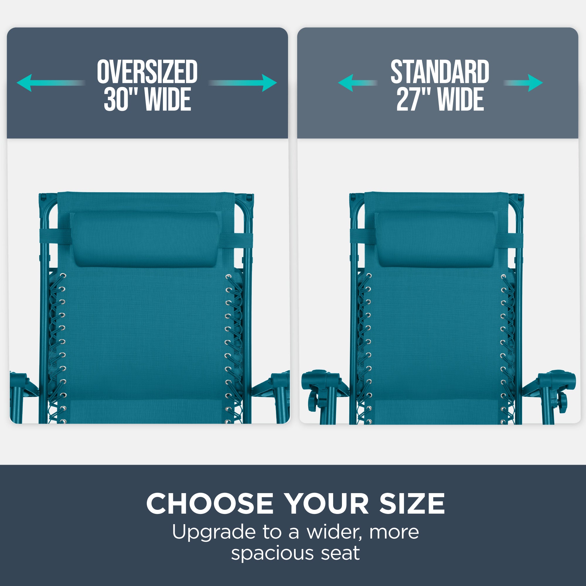 30-Inch Wide Folding Zero-Gravity Patio Lounge Chair with Adjustable Canopy Shade