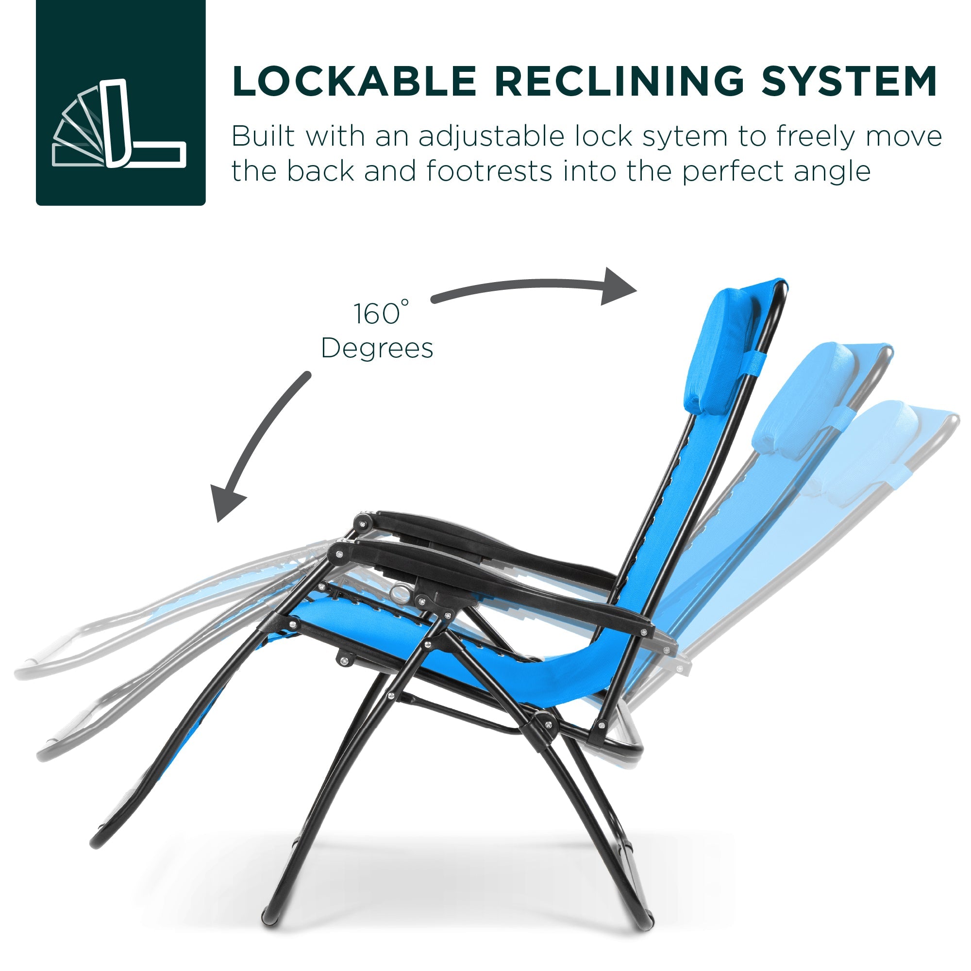 Oversized Zero-Gravity Recliner Lounger with Cup Holder and Plush Pillow