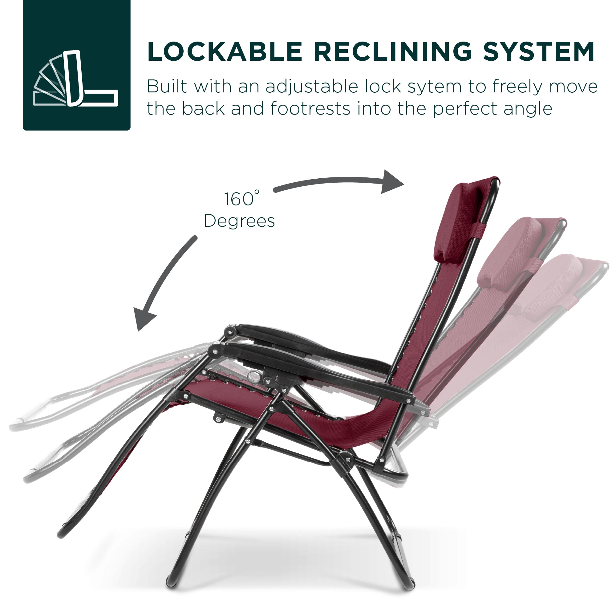 Oversized Zero-Gravity Recliner Lounger with Cup Holder and Plush Pillow