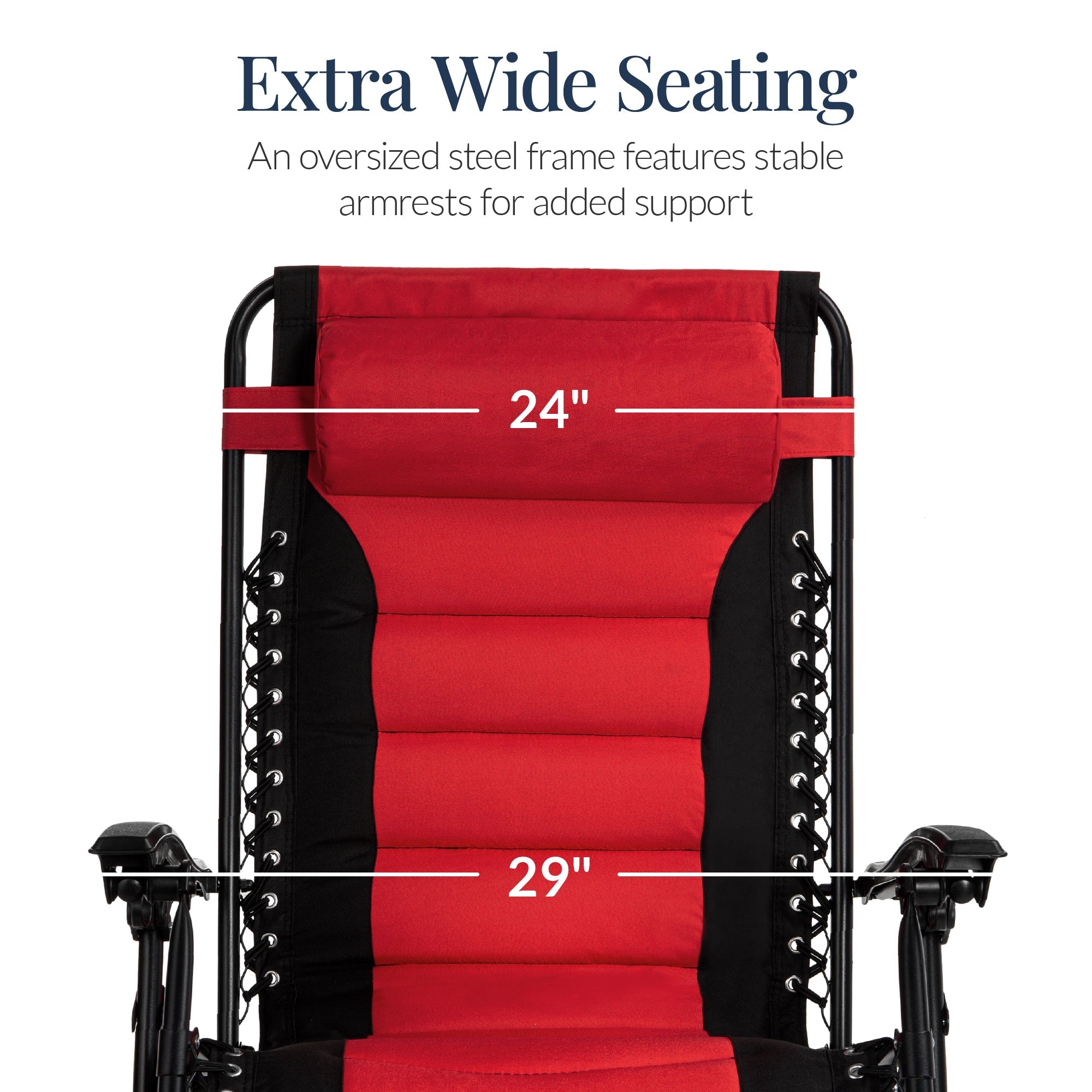 Luxurious Oversized Zero-Gravity Chair — Folding Recliner with Padded Comfort, Headrest and Side Tray