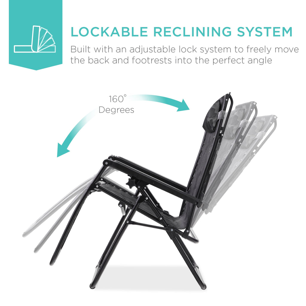 Foldable Zero-Gravity Patio Recliner with Canopy and Side Tray – The Ultimate Outdoor Lounge Chair