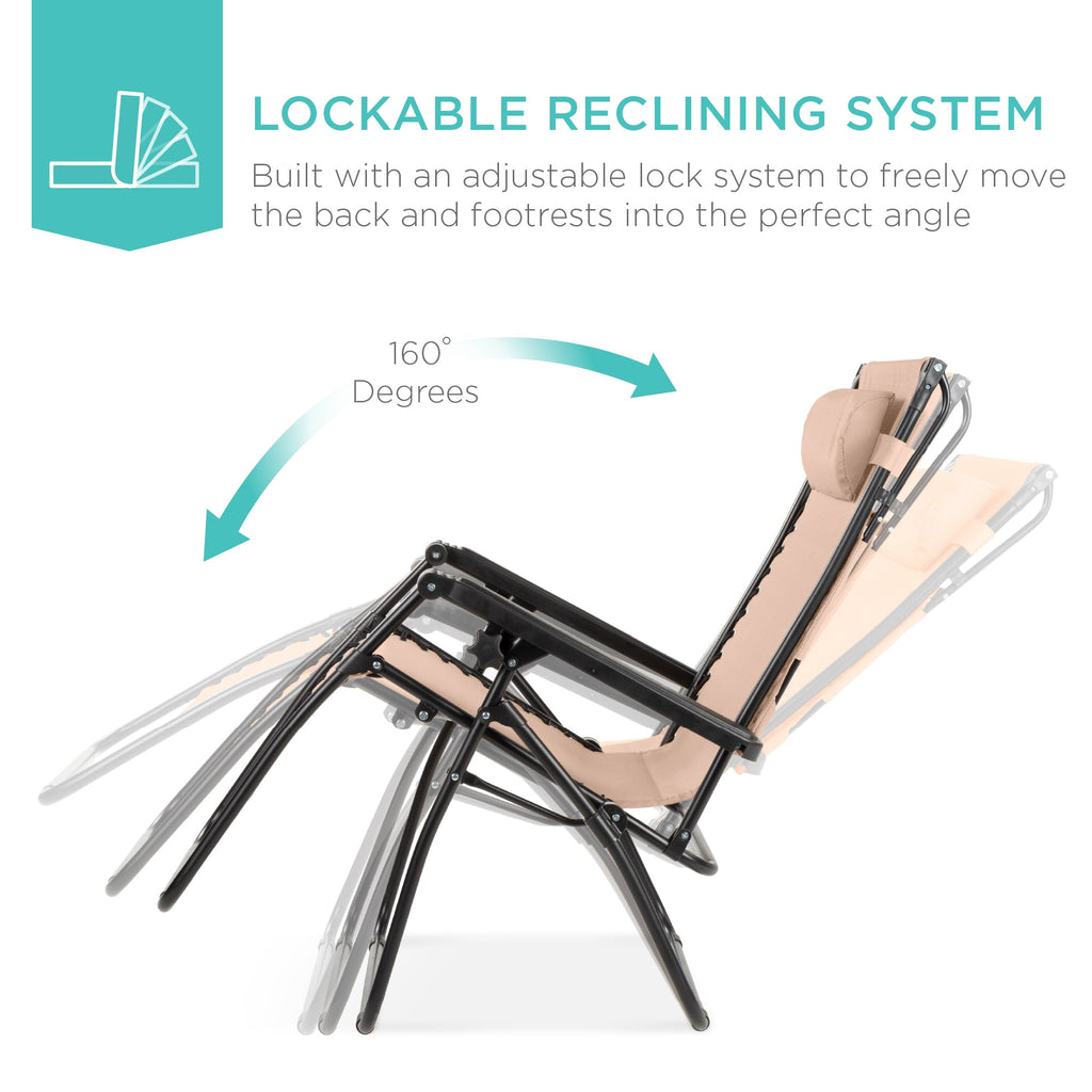 Foldable Zero-Gravity Patio Recliner with Canopy and Side Tray – The Ultimate Outdoor Lounge Chair