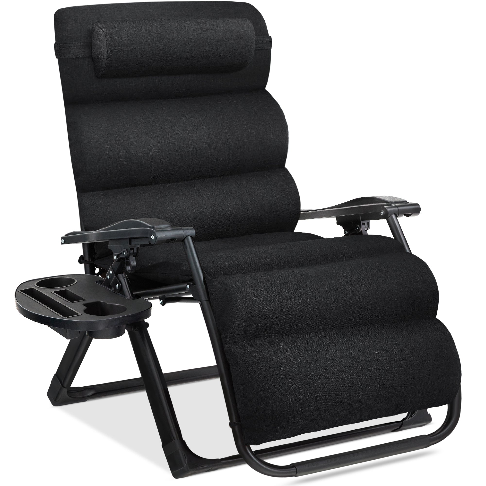 Oversized Zero-Gravity Folding Outdoor Recliner with Removable Cushion – Ultra-Comfort Outdoor Lounger