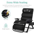 Cushioned Oversized Zero Gravity Recliner with Side Tray