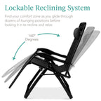 Cushioned Oversized Zero Gravity Recliner with Side Tray