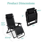 Cushioned Oversized Zero Gravity Recliner with Side Tray