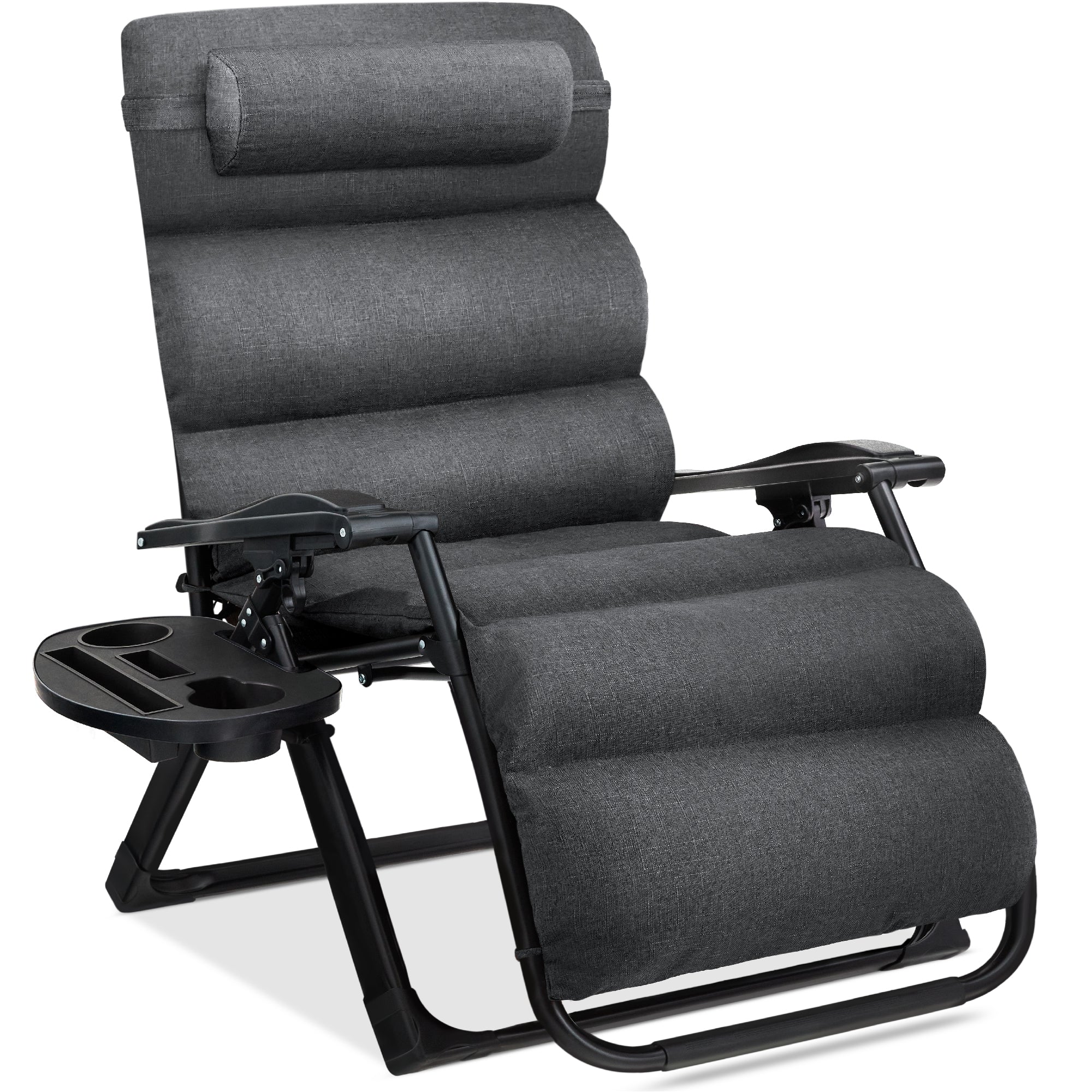 Oversized Zero-Gravity Folding Outdoor Recliner with Removable Cushion – Ultra-Comfort Outdoor Lounger