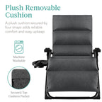 Cushioned Oversized Zero Gravity Recliner with Side Tray
