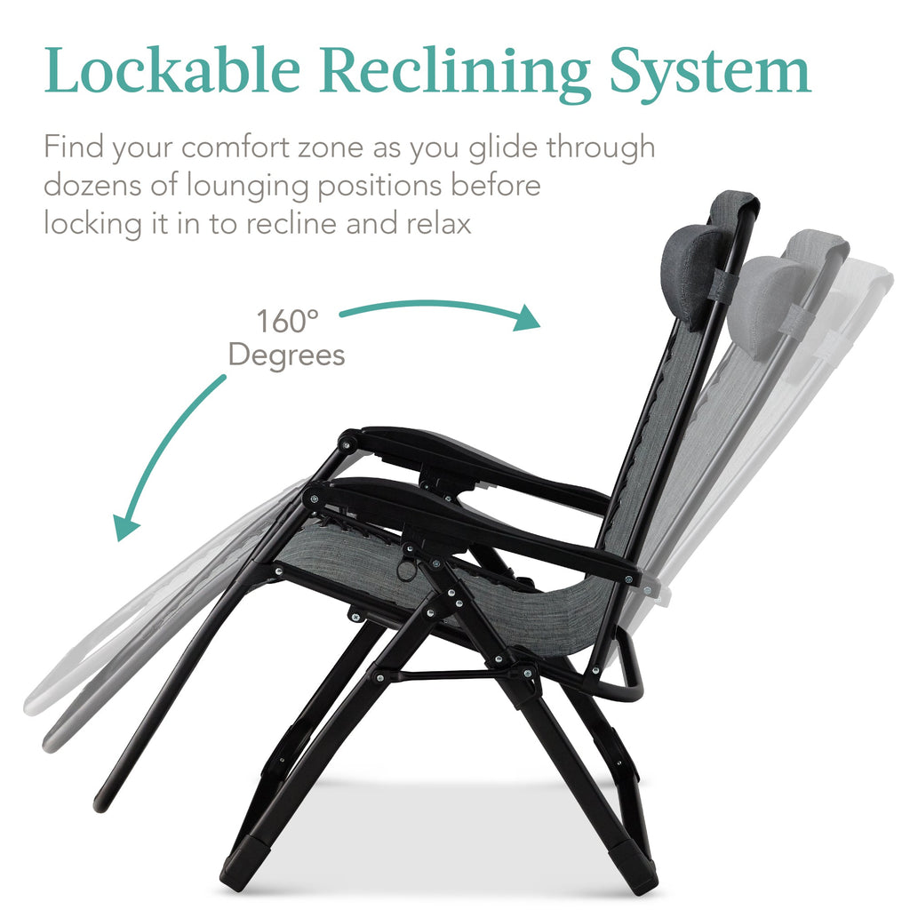 Cushioned Oversized Zero Gravity Recliner with Side Tray