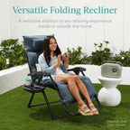Cushioned Oversized Zero Gravity Recliner with Side Tray