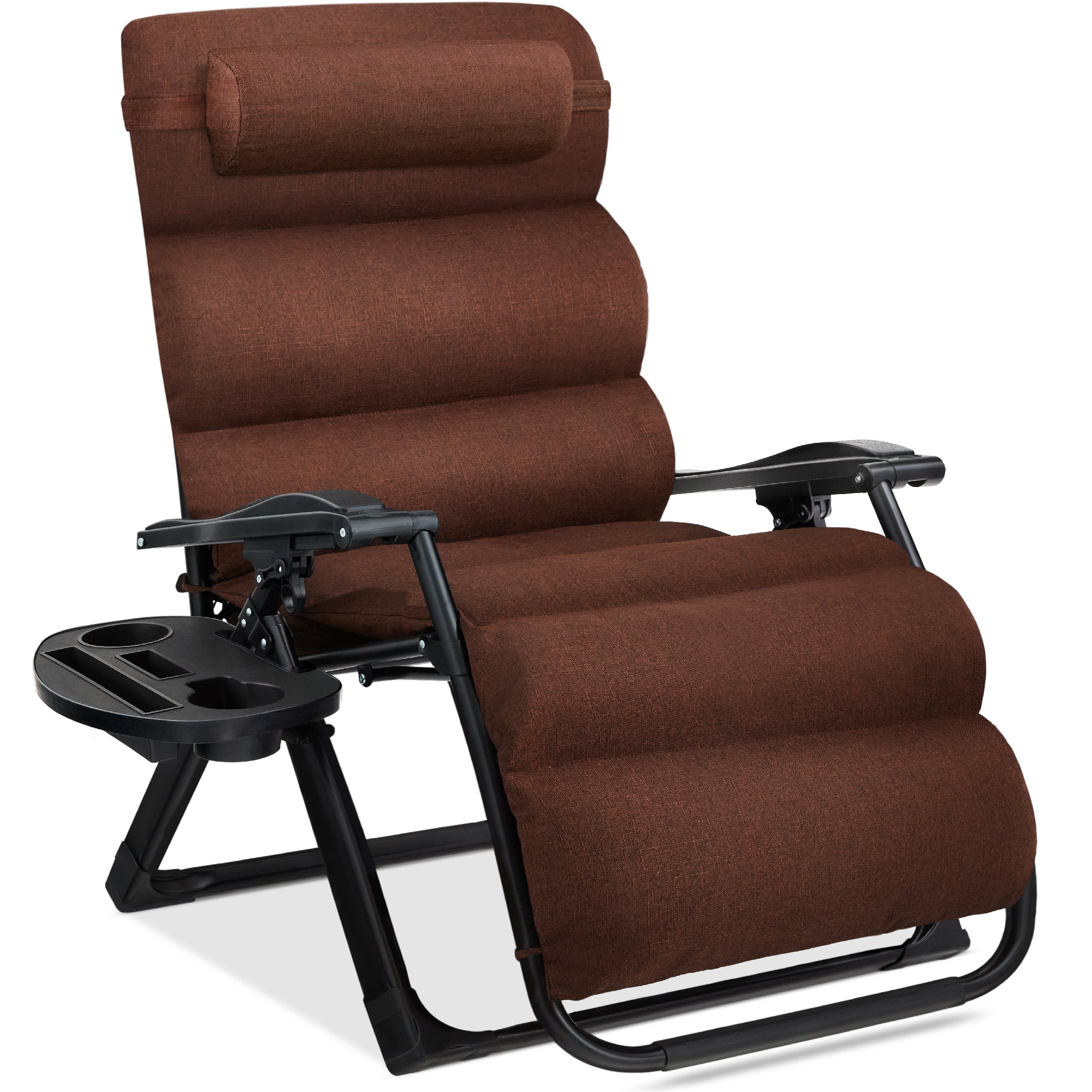 Oversized Zero-Gravity Folding Outdoor Recliner with Removable Cushion – Ultra-Comfort Outdoor Lounger