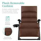 Cushioned Oversized Zero Gravity Recliner with Side Tray