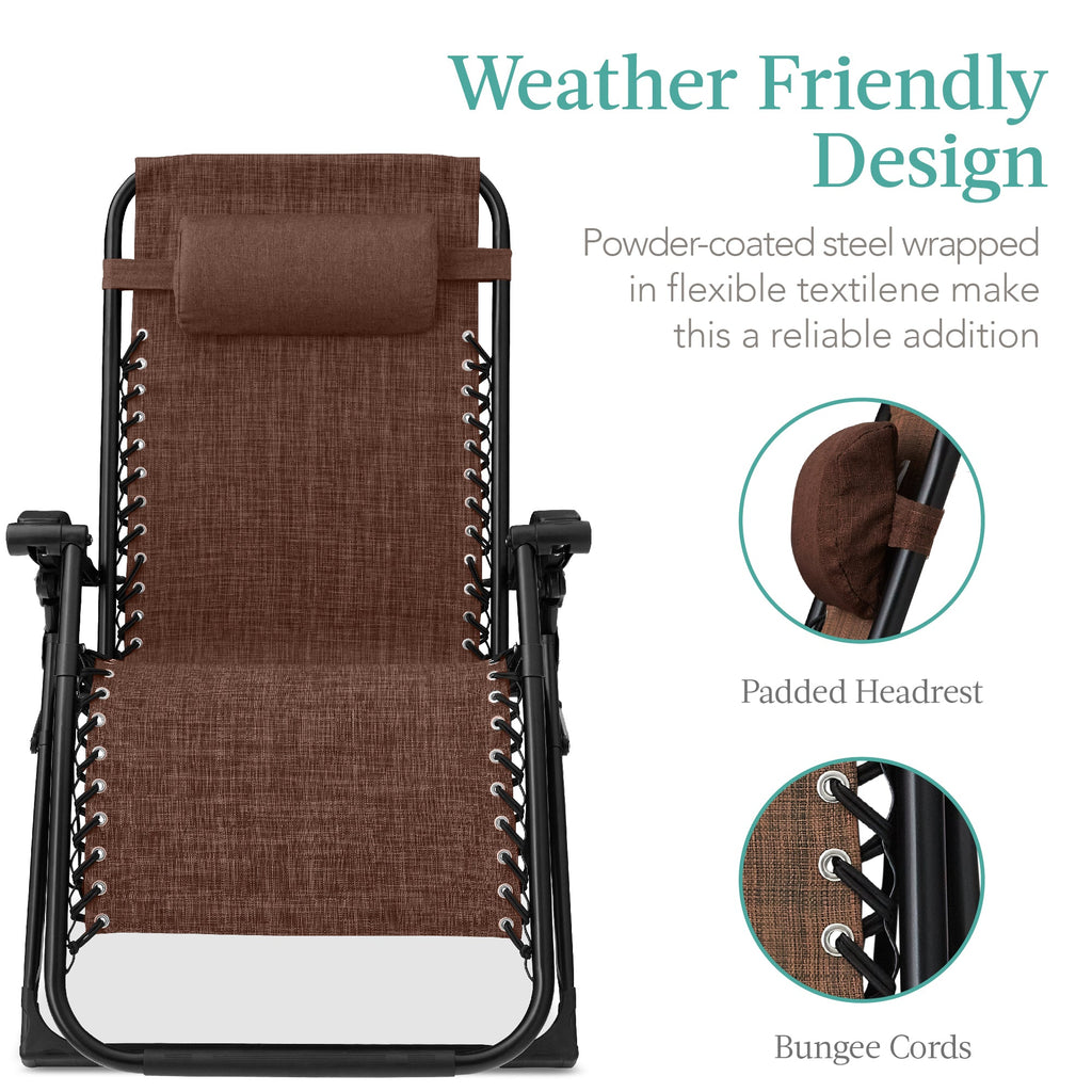 Cushioned Oversized Zero Gravity Recliner with Side Tray
