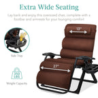 Cushioned Oversized Zero Gravity Recliner with Side Tray
