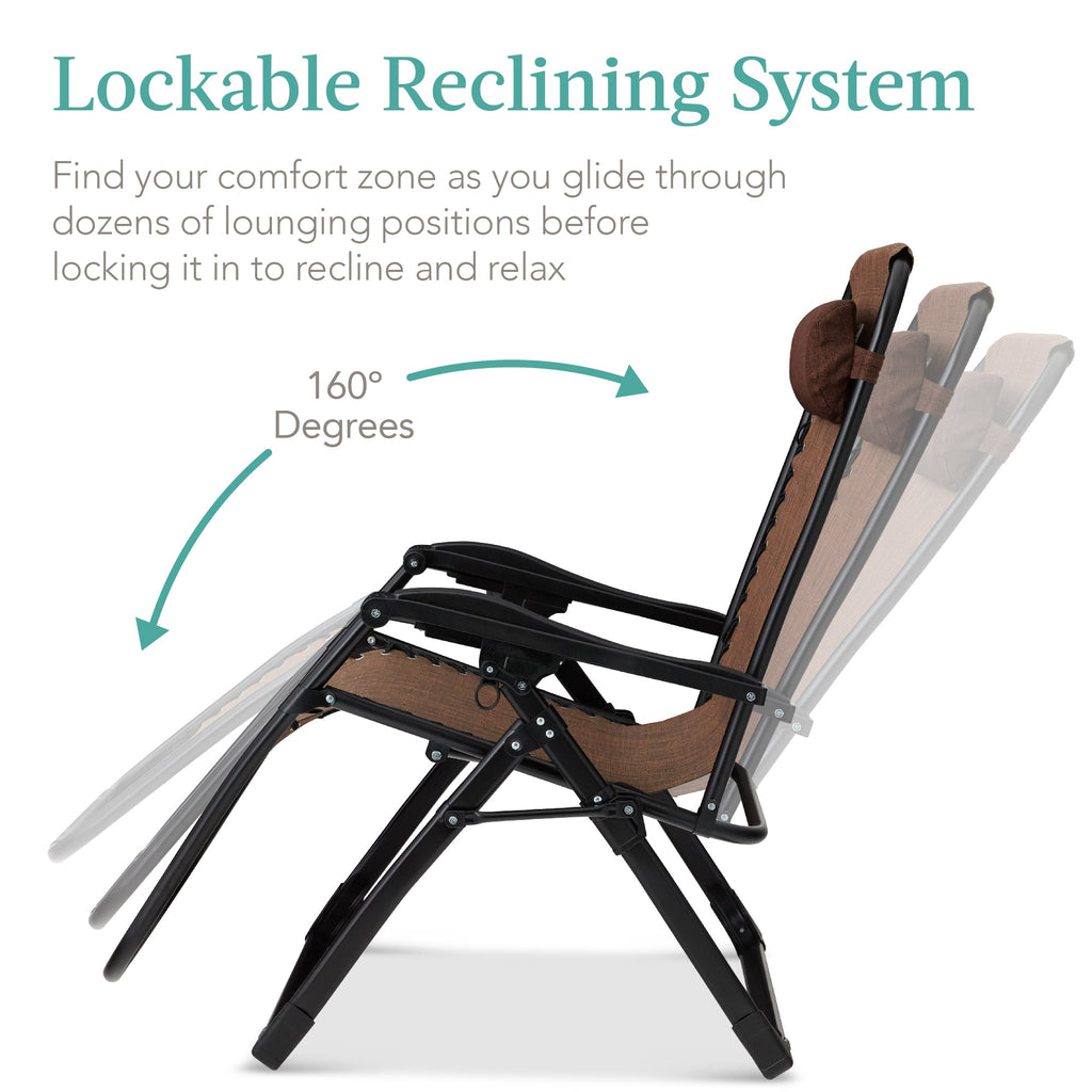 Cushioned Oversized Zero Gravity Recliner with Side Tray