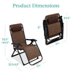 Cushioned Oversized Zero Gravity Recliner with Side Tray