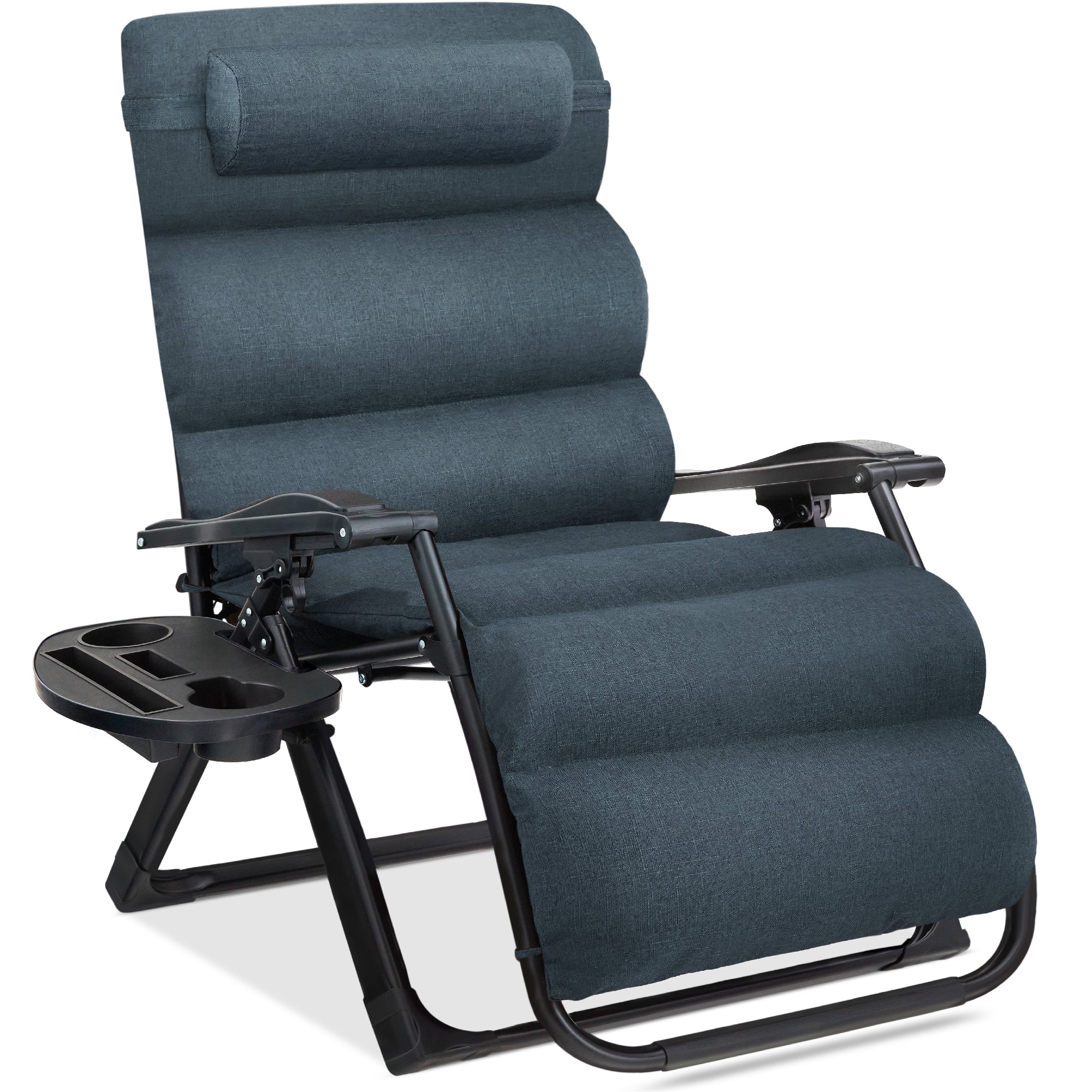 Oversized Zero-Gravity Folding Outdoor Recliner with Removable Cushion – Ultra-Comfort Outdoor Lounger