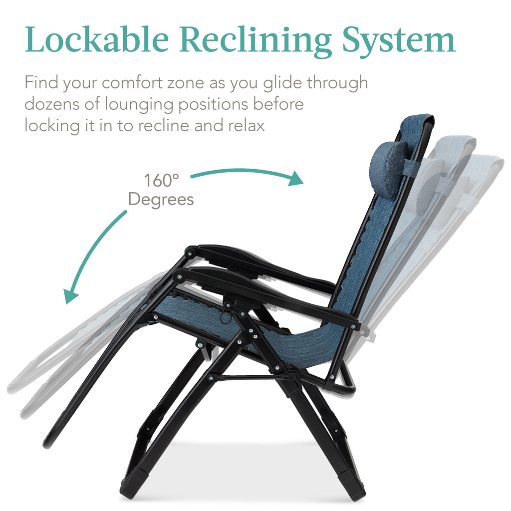 Cushioned Oversized Zero Gravity Recliner with Side Tray