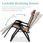 Cushioned Oversized Zero Gravity Recliner with Side Tray