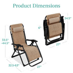 Cushioned Oversized Zero Gravity Recliner with Side Tray