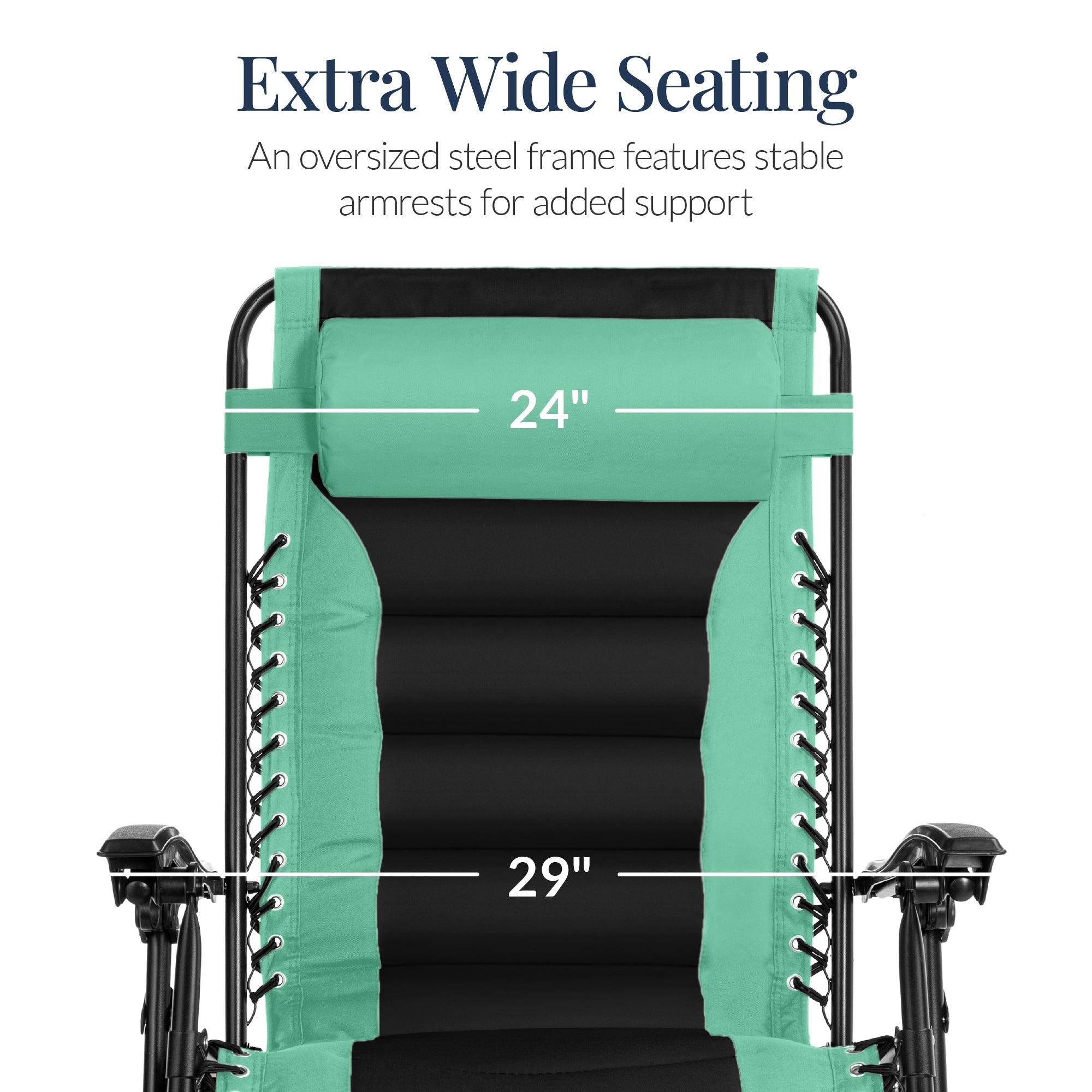 Luxurious Oversized Zero-Gravity Chair — Folding Recliner with Padded Comfort, Headrest and Side Tray
