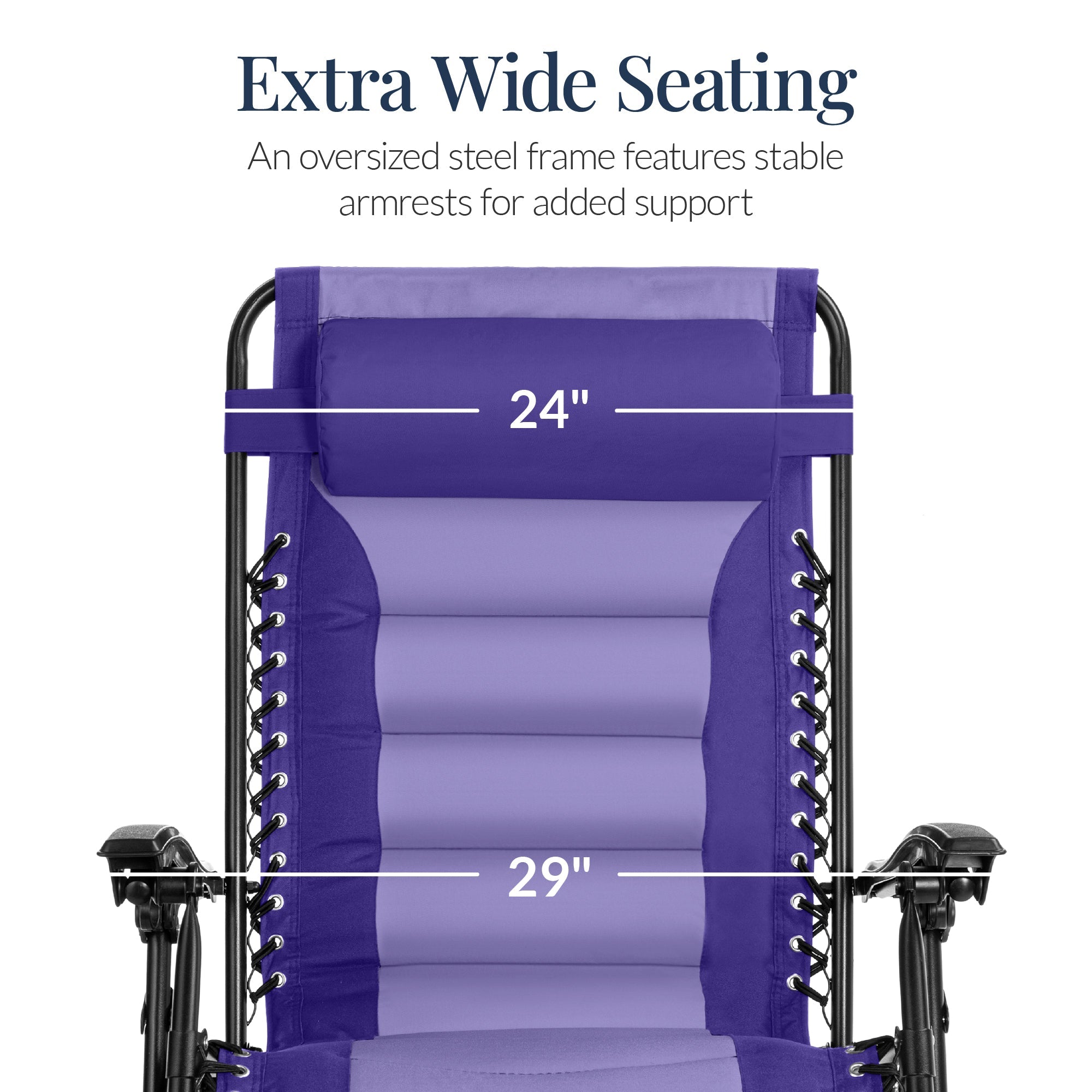 Luxurious Oversized Zero-Gravity Chair — Folding Recliner with Padded Comfort, Headrest and Side Tray