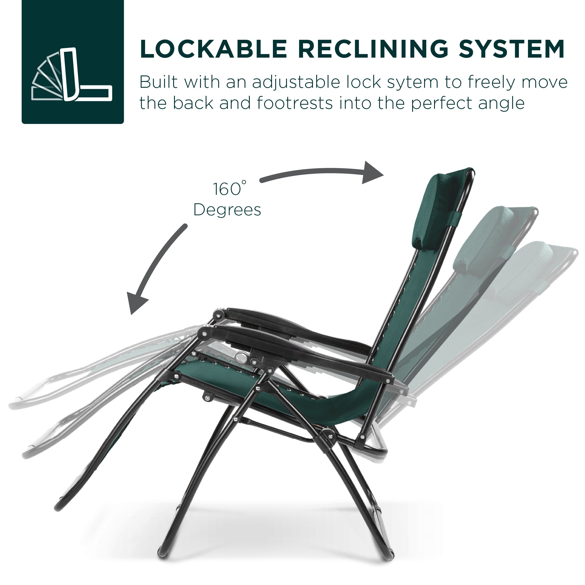 Oversized Zero-Gravity Recliner Lounger with Cup Holder and Plush Pillow