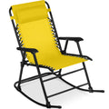 Premium Outdoor Folding Zero-Gravity Rocking Lounge Chair with Headrest Pillow