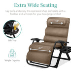 Cushioned Oversized Zero Gravity Recliner with Side Tray