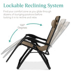 Cushioned Oversized Zero Gravity Recliner with Side Tray