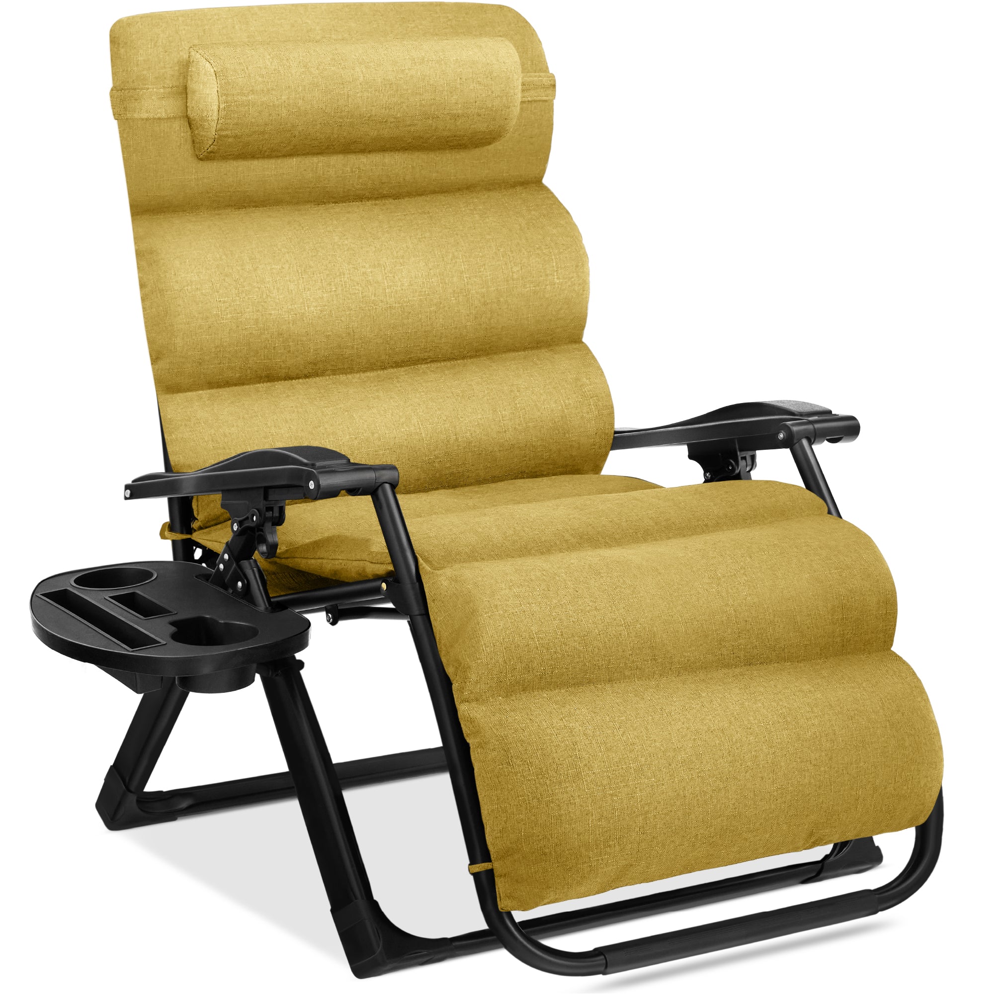 Oversized Zero-Gravity Folding Outdoor Recliner with Removable Cushion – Ultra-Comfort Outdoor Lounger