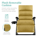 Cushioned Oversized Zero Gravity Recliner with Side Tray