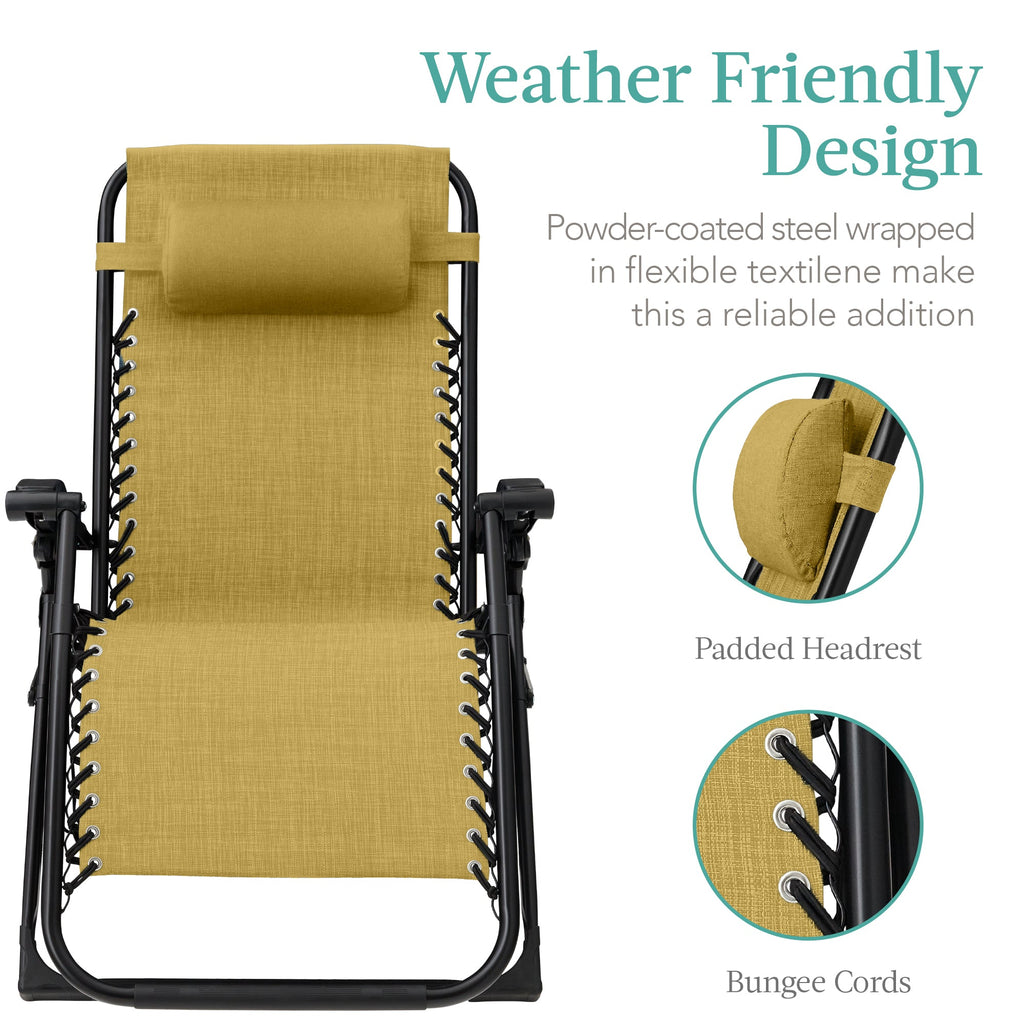 Cushioned Oversized Zero Gravity Recliner with Side Tray